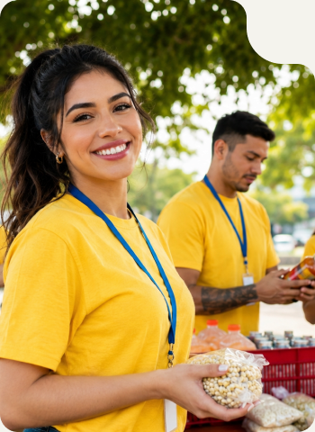 Voluntarios de LlegAyuda ayudando a la comunidad