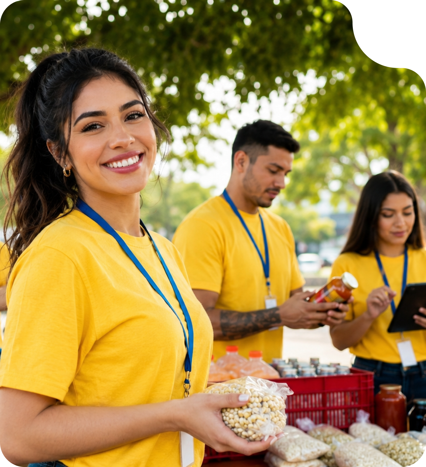 Voluntarios de LlegAyuda ayudando a la comunidad